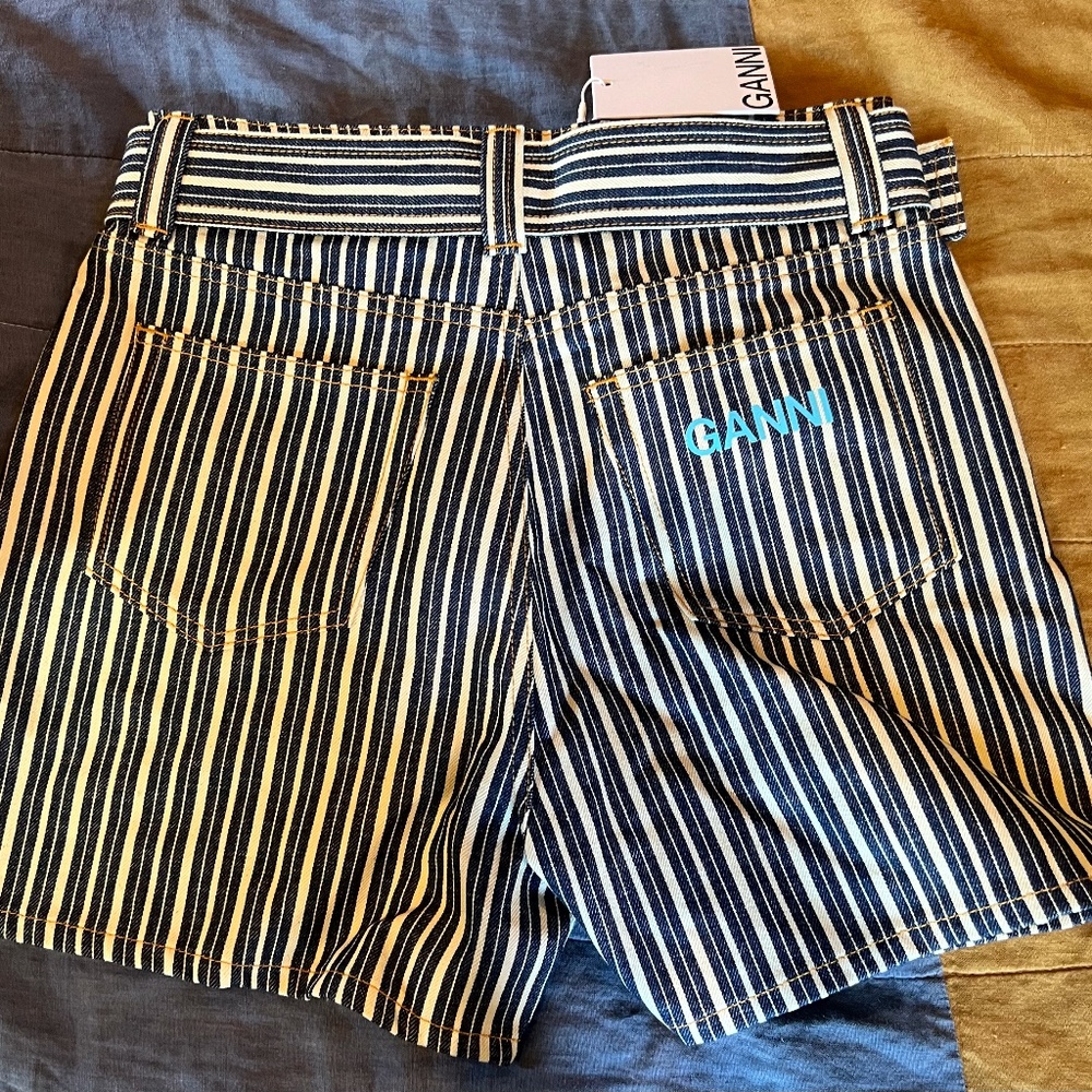 Ganni striped shorts, size 27